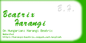 beatrix harangi business card